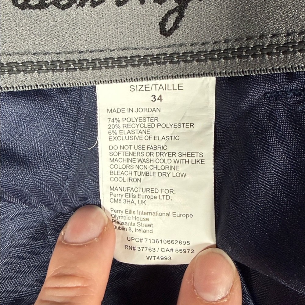 Ben Hogan Navy Patterned Flat Front Performance S… - image 3